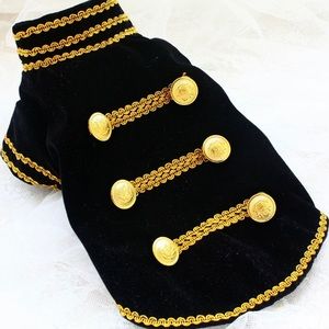 Dog Baroque military velvet tuxedo jacket